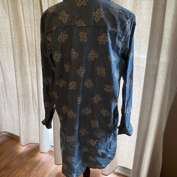 Gap 1969 Button up paisley denim dress - Picture 3 of 7